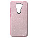 Avizar Coque Xiaomi Redmi Note 9 Paillette Amovible Silicone Semi-rigide Rose - Coque de protection spécialement conçue pour Xiaomi Redmi Note 9