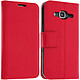 Avizar Etui Portefeuille - Housse Porte-Carte - Samsung Galaxy Core Prime - Rouge - Clapet portefeuille pour ranger facilement vos cartes et tickets