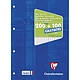 CLAIREFONTAINE Bloc de cours A4 séyès 200 pages + 100 GRATUITES Blanc Copies simples ou Feuillets mobiles