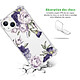 Avis LaCoqueFrançaise Coque iPhone 13 Mini Silicone antichocs Solides coins renforcés  transparente Motif Pivoines Violettes