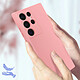 Acheter Avizar Coque pour Samsung Galaxy S23 Ultra Silicone Semi-rigide Finition Douce au Toucher Fine  Rose Poudré