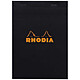 RHODIA Bloc BLACK N°16 14,8x21cm 80F agrafées 80g Q.5x5 Bloc-note