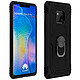 Avizar Coque Huawei Mate 20 Pro Bi matière Rigide Souple Bague Support Vidéo Noir - Coque de protection spécialement conçue pour le Huawei Mate 20 Pro, Noir