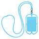 Avizar Coque Cordon Universelle pour Smartphone avec Porte-carte  Bleu Clair Coque universelle pour téléphone universelle série NeckPouch, très pratique au quotidien