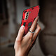 Avis Avizar Coque Galaxy S21 Plus Hybride Antichoc Bague Métallique Support Vidéo rouge