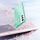 Avizar Coque pour Samsung Galaxy S22 Paillette Feuille Amovible Silicone Semi-rigide  Vert pas cher