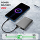 Avis Swissten Powerbank 20W USB-C Power Delivery et USB Quick Charge 10000mAh  Gris