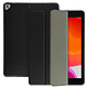 Avizar Étui iPad 9 2021 iPad 8 2020 iPad 7 2019 Support Design Fin Noir - Revêtement en éco-cuir avec un effet grainé pour un rendu moderne et élégant