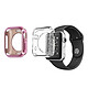 Dux Ducis 2x Coques Watch 42 et 44 mm Silicone Bumper  Rose gold et Transparent Coque de protection Bumper conçue pour Apple Watch 6 / SE / 5 / 4 / 3 / 2 / 1 (42 / 44 mm)