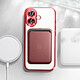 Avis Avizar Coque MagSafe pour iPhone 16 Silicone Contour Chromé Rouge