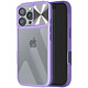 Avizar Coque pour iPhone 16 Pro Cache Caméra Coulissant Compatible QI Violet Combine un dos rigide en polycarbonate et un contour en silicone gel