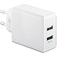 Goobay - Double chargeur rapide USB QC3.0 28W Blanc Goobay - Double chargeur rapide USB QC3.0 28W Blanc