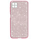 Avizar Coque Samsung Galaxy A22 Paillette Amovible Silicone Semi-rigide rose - Design pailleté avec le contour translucide offrant un look unique brillant à votre mobile