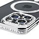 Avis Avizar Coque Diamant pour iPhone 15 Pro Max Protection MagSafe Contour Strass Argent