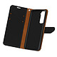 Avizar Housse Samsung Galaxy S21 Folio Portefeuille Support Vidéo Dragonne Noir - Etui de protection spécialement conçu pour Samsung Galaxy S21