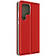 Avizar Étui pour Samsung Galaxy S23 Ultra avec Clapet Porte carte Fonction Support  rouge Étui folio de la collection Smart, spécialement conçu pour votre Samsung Galaxy S23