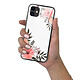 Evetane Coque iPhone 11 Coque Soft Touch Glossy Fleurs roses Design pas cher