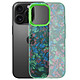 Avizar Coque pour iPhone 16 Pro Antichoc Souple Tutti Frutti Vert Bords surélevés offrant une protection optimale pour l'écran et la caméra