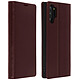 Avizar Étui Galaxy Note 10 Plus Cuir Véritable Porte cartes Support Vidéo Marron Foncé - Housse de protection spécialement conçue pour le Samsung Galaxy Note 10 Plus