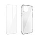 Avizar Pack Protection pour iPhone 13 Mini Coque Souple et Film Verre Trempé 9H Transparent Coque Transparent en Silicone, iPhone 13 Mini