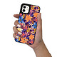 Acheter LaCoqueFrançaise Coque iPhone 12 Mini miroir Fleurs violettes et oranges Design