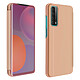 Avizar Housse Huawei P smart 2021 Clapet translucide Design Miroir Support Vidéo rose - Housse de protection intégrale spécialement conçue pour Huawei P smart 2021.