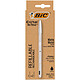 BIC Stylo à Bille Cristal RE'NEW Corps Métal + 2 Recharges Noir Stylo à bille