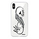 Evetane Coque iPhone X/Xs silicone transparente Motif Love Life ultra resistant Coque iPhone X/Xs silicone transparente Love Life ultra resistant Protection housse Motif Ecriture Tendance