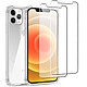 Acheter Evetane Coque iPhone 12/12 Pro Antichoc Silicone + 2 Vitres en verre trempé