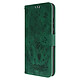 Avizar Étui Portefeuille pour Xiaomi Redmi 12C, Simili Cuir Motif Papillon Floral Vert - Housse protectrice et design spécialement conçue pour Xiaomi Redmi 12C