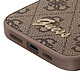 Guess Coque MagSafe pour iPhone 13 Metal Plate élégante Marron pas cher