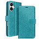 Mayaxess Étui pour iPhone 16 Portefeuille avec Dragonne Turquoise Étui Turquoise signé Mayaxess, offrant une défense intégrale pour votre iPhone 16