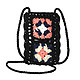 Avizar Sac Bandoulière pour Téléphone Tissé Creux Motifs Colorés  Noir - Un sac bandoulière pour smartphone, votre compagnon du quotidien