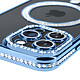 Avis Avizar Coque Diamant pour iPhone 15 Pro Protection MagSafe Contour Strass Bleu Clair