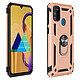 Avizar Coque Galaxy M31 / M30s / M21 Antichoc Bi-matière Bague Support Vidéo Rose Gold - Préserve votre smartphone contre les chocs, les chutes et les rayures du quotidien.