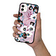 LaCoqueFrançaise Coque iPhone 12 Mini Silicone Liquide Douce Fleurs parme pas cher