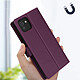 Avizar Housse pour Samsung Galaxy A03 Aspect Grainé Clapet Portefeuille Stand Vidéo  violet pas cher