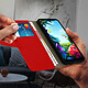 Avizar Housse LG K40s Étui Folio Porte-carte Fonction Support Vidéo Rouge pas cher