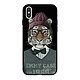 Evetane Coque iPhone X/ Xs Silicone Liquide Douce noir Tigre Fashion Coque iPhone X/ Xs Silicone Liquide Douce noir Tigre Fashion Ecriture Tendance et Design