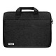 LinQ Sacoche pour Ordinateur Portable jusqu'à 14 pouces Imperméable  Noir Sac pour ordinateur portable noir en tissu oxford pour transporter aisément votre ordinateur portable