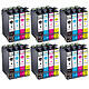 COMETE, Entreprise française - 16XL - 24 Cartouches d'encre Compatibles avec EPSON 16 XL - Noir/Couleur COMETE - 16XL - Pack de 24 Cartouches d'encre Compatible avec Epson 16 XL ou T1631 Stylo Plume - Multipack pour Cartouche Epson 16 ou Cartouche Epson WF 2510