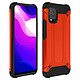 Avizar Coque Xiaomi Mi 10 Lite Hybride Design Relief Antichute orange - Coque de protection spécialement conçue pour Xiaomi Mi 10 Lite, série Defender II.