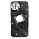 Avizar Coque pour iPhone 13 Paillette Amovible Silicone Gel  Noir - Une coque design de la série Protecam Spark, pour iPhone 13