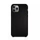 Evetane Coque iPhone 11 Pro Max effet cuir grainé noir Coque iPhone 11 Pro Max effet cuir grainé noir