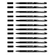 BIC Stylo feutre Fineliner Intensity pointe baguée métal fine 0,4mm noir x 12 Feutre à pointe fine