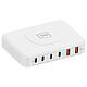 3mk Station de Charge GaN 100W Induction Qi 2x USB 4x USB C Power Delivery Blanc Station de charge blanc 3mk série Hyper Charger PowerMax pour alimenter jusqu'à 7 appareils en même temps