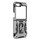 Avizar Coque Bague pour Samsung Galaxy Z Flip 5 Antichoc Série ArmoRing Bump  Argent - Coque bi-matière argent, série ArmoRing Bump, réalisée spécialement pour votre Samsung Galaxy Z Flip 5