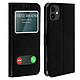 Avizar Housse iPhone 11 Protection Double Fenêtre Fonction Support - noir Pochette de protection spécialement conçue pour Apple iPhone 11.