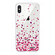 Evetane Coque iPhone X/Xs silicone transparente Motif Confettis De Coeur ultra resistant Coque iPhone X/Xs silicone transparente Confettis De Coeur ultra resistant Protection housse Motif Ecriture Tendance