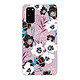 LaCoqueFrançaise Coque Samsung Galaxy S20 360 intégrale transparente Motif Fleurs parme Tendance Coque Samsung Galaxy S20 360 intégrale transparente Fleurs parme Tendance